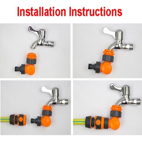 Quick Connector Rotatable Water Tap Splitter Irrigation Agriculture Quick Water Connector Water Control Valve