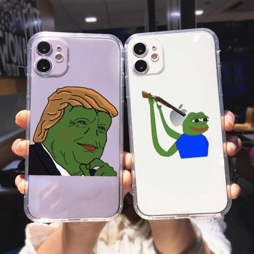 Zororong pepe frog Transparent Phone Case For iPhone 12 Mini 11 Pro XS Max X XR 7 8 Plus