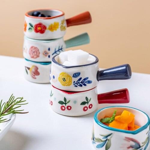 Tazas de cerámica cup handle little milk cup of household ceramic nozzle milk pot of coffee to pour milk cup mini milk cans