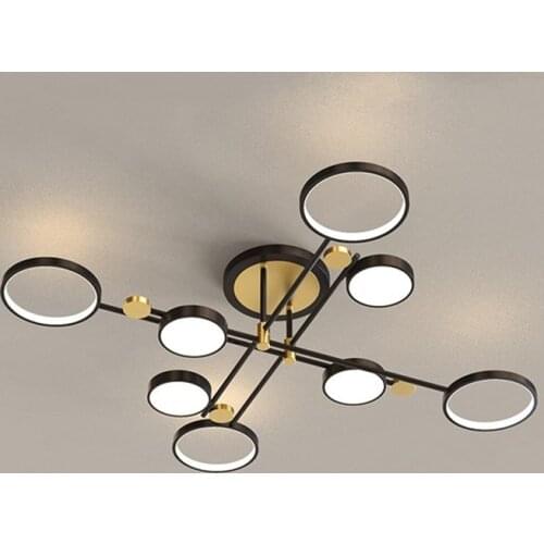 Nordic Modern Simple Creativity Ceiling Lights Living Room Decoration Black and Gold Lighting Chandelier Kitchen Light Fixtures