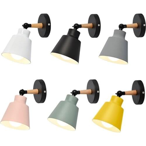 Modern minimalist bedroom light creative background wall lamp childrens room living room aisle bedside wall sconce