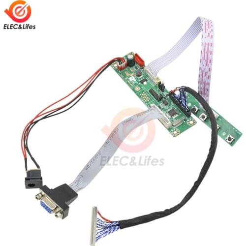 1 Channel LCD Display FHD VGA Video MT6820 MT6820-MD HX6820-A HX6820 V2.0 Universal Driver Board Module + LVDS Screen Cable Kit