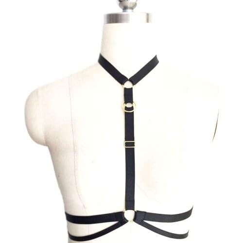 Women summer Gothic body harness sexy pole dance lingerie harness Harajuku cage bra bondage lingerie body cage harness bra