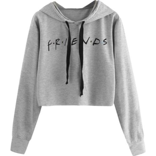 2019 Women\s Letter Print Pullover Long Full Sleeve Casual Autumn Girl\s Sweatshirts Teen Top Short Hooded Loose Sweatshirt