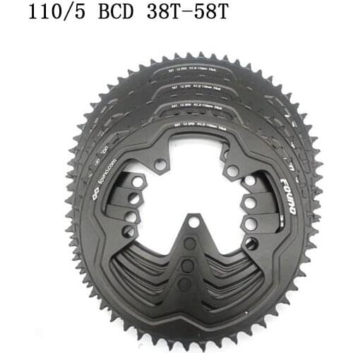 FOVNO 110/5 BCD 110BCD Road Bike Narrow Wide Chainring 38T-58T Bike Chainwheel For shimano sram Bicycle crank Accessories