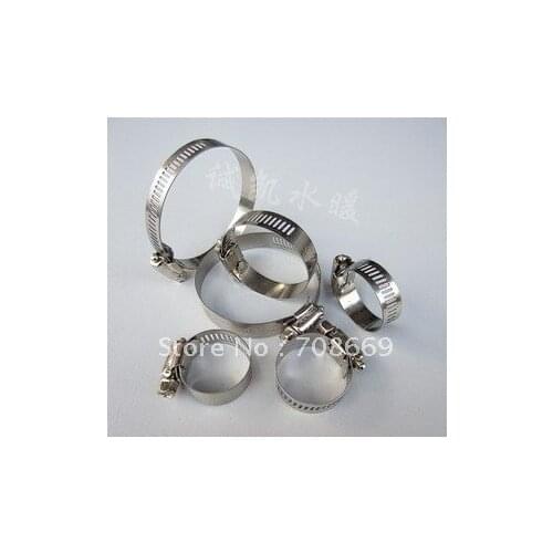 10pcs Stainless Steel Hose Pipe Adjustable Screw Bolt Clamps Ties Wrap 16-25mm