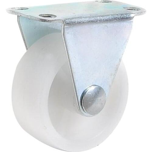 4 Pcs/Lot 2.5 Inch White Pp Directional Wheel Fixed Caster Furniture Industrial