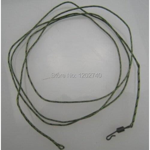 5 x Green Lead Core Leaer- With Quick Change Swivle-Length 100 CM-Very Supple-Fit Safety Lead Clips