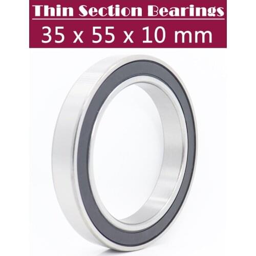 6907-2RS Bearing ABEC-1 (10PCS) 35x55x10 mm Thin Section 6907 2RS Ball Bearings 6907RS 61907 RS
