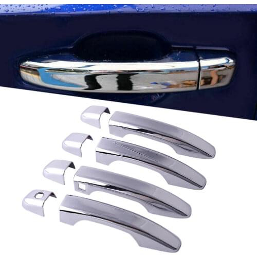Beler 8Pcs/Set Chrome Exterior Door Handle Cover Trim W/Smart Keyhole Fit for Honda Accord 2018 2019 2020