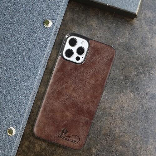 Retro Leather PU Case for iPhone 12 11 Pro Xs Max XR X Soft Leather Phone Cases for iPhone 12 Mini SE 2020 6 6S 7 8 Plus Capa
