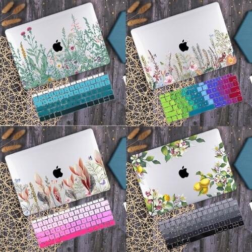 For MacBook Air Pro Retina 11 12 13 15 16 Inch Touch ID 2020 M1 A2337 A2338 A2179 Case Printed Plastic Hard Cover Keyboard Skin