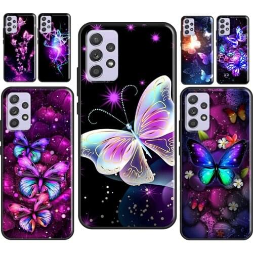 Black Beautiful Butterfly For Samsung A21S A20e M31S A71 A51 A41 A31 A11 A70 A50 A12 A32 A42 A52 A72 Phone Cover