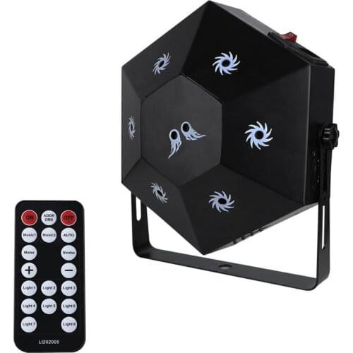 DMX512 RGB Christmas Stage Lights Mini Infrared Light Gorgeous Colorful USB Charging Lamp AC110-240V