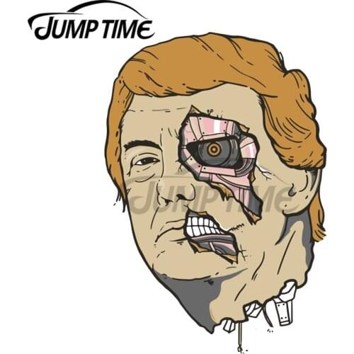 JumpTime 13 x 7.7cm For Trump Robot Decal Surfboard Windshield Car Stickers Refrigerator Bumper Vinyl Car Wrap