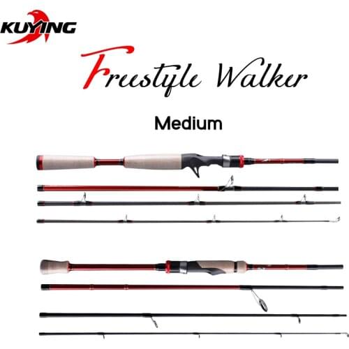 KUYING FREESTYLE 2.07m 6'9" Spinning Casting M Medium Fishing Lure Rod Stick Cane Pole Carbon 7-21g FUJI Parts