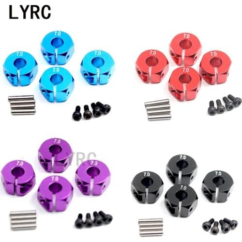 LY rc 4 pcs Bolts 7.0 Wheel Hex 6.0mm Drive Adapter Hub For HSP RC Car Model Vehicle Accessory With Pins & Bolts RC Repair Tool