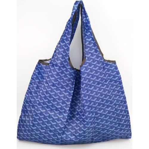 Fashionable foldable shopping bag waterproof one-shoulder portable thickening portable grocery bag green supermarket storage bag