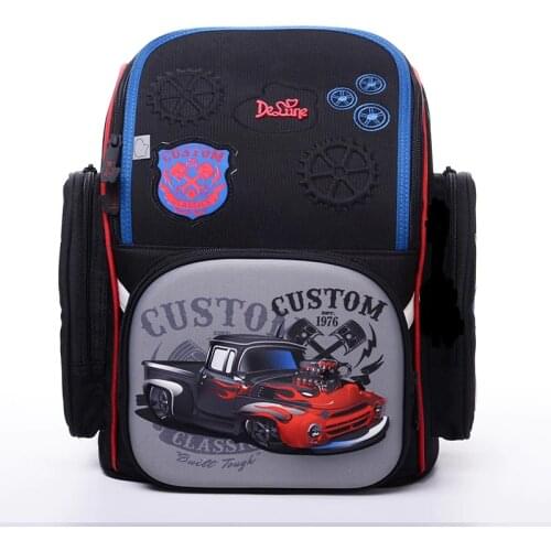 New!!! Russia Style Waterproof Orthopedic Backpack School Bags for Boys Cartoon Cars Schoolbag Ultralight Kids Satchel Grade 1-6
