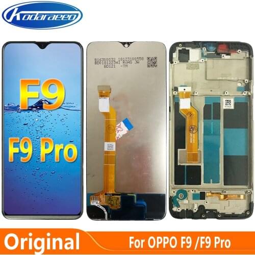 Original Display For OPPO F9 LCD Screen Touch Digitizer With Frame For OPPO F9 Pro CPH1823 CPH1881 CPH1825 LCD Screen Glass