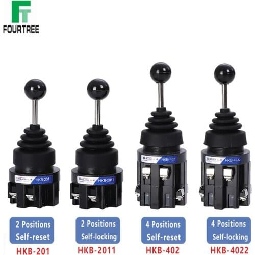 Monolever Cross Rocker Master Switch Joystick Cross Switch Hose Size 30mm Self-reset Self-lock 2NO 4NO HKB-201 2011 402 4022