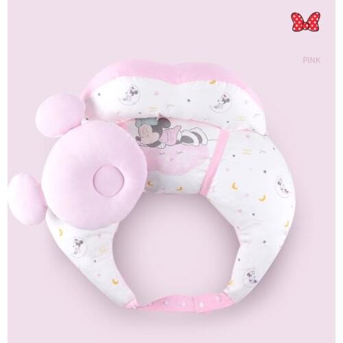 Disney Cartoons Babies Feeding Positioners Pillow Mickey Minnie Infant Anti Roll Protecitve Positioner Pillows Head Support