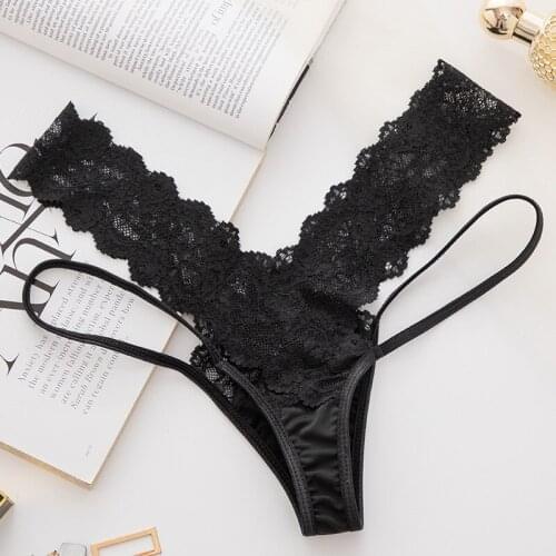 Sexy Panties Transparent Underwear Women Briefs Hollow Out High Quality Lace Underpants Lingerie Girls G string Intimates