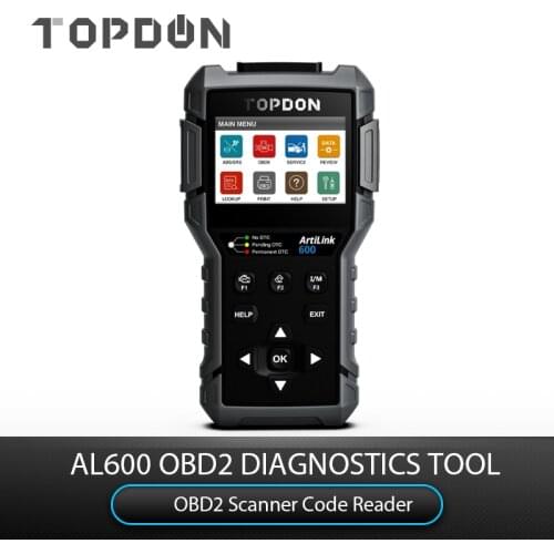 Topdon AL600 OBD2 Scanner ABS SRS Code Reader Full OBD2 Diagnostics Tools Oil BMS SAS PK Launch CRP129X CRP 129