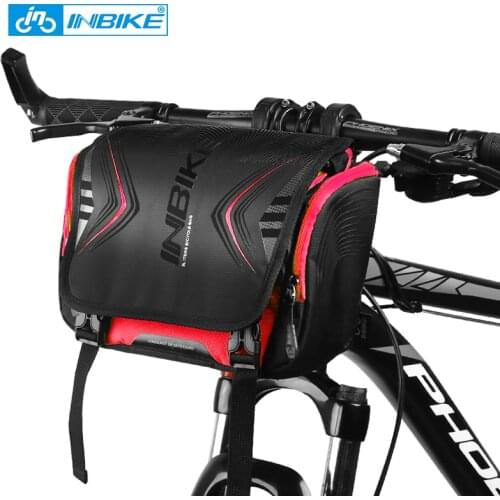 INBIKE Waterproof Bike Bag Large Capacity Handlebar Front Tube Bag Bicycle Pocket Shoulder Backpack Cycling Bike Accessories
