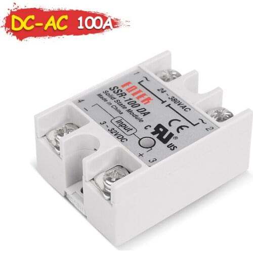 SSR-100DA Sinotimer Brand Industrial Solid State Relay SSR 100DA 4-32V 12V DC Input and 220V 24-380V AC Output 100A Load