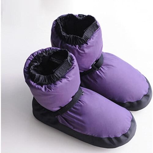 Ladies Black Purple Ballet Point Warm Shoes Ballet Castle Flo Ballet Dance Warm Boot Fit for 22.5cm to 26.5cm Dance Warm-up Boot