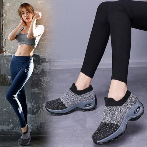 Sz35-42 Womens Dancing Shoes High Quality Women Sneakers Non-slip Air Cushion Shoes Lightweight and Breathable Hiking Socks