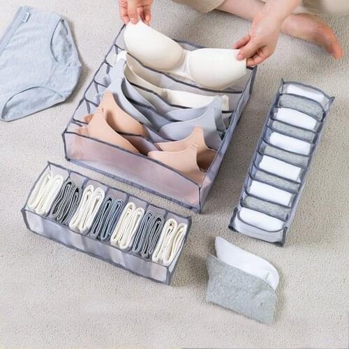 1pcs Underwear Storage Bag Socks Bra Underwear Drawer Type Compartment Storage Box Fine Mesh Good Air Permeability