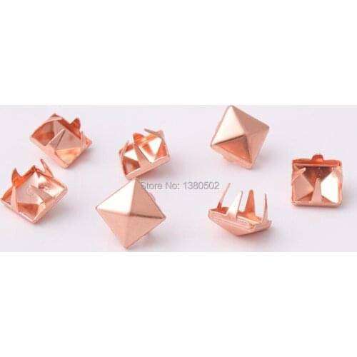 100pcs 10mm Rose Gold and gold color Metal Garment Rivets Decoration for bag clothes shoes diy leather craft