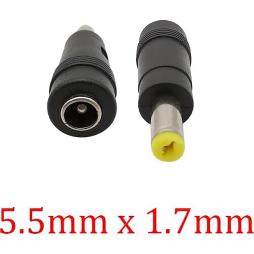 2/5Pcs 5.5*2.1 to 5.5*1.7mm DC Socket Jack Adapter DC Power 5.5x2.1mm Female Jack to 5.5x1.7mm Male Plug Conversion Connector