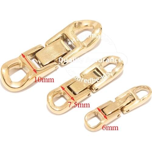 2pc Stainless Steel Gold Buckle Clasps Necklace Bracelet Chain Clasp Jewelry Making DIY Connectors