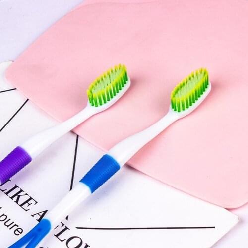 2 In 1 Double-headed Toothbrush And Tongue Scraper Clean Dental Bristled Soft Cleaner Oral Oral Care And Breath Hygiene Fre F0F8