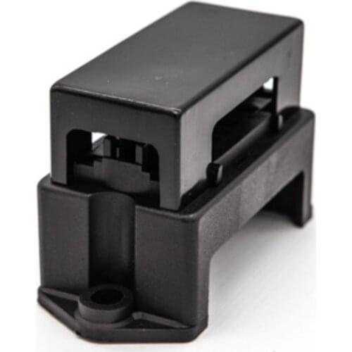 6 Way Black Car Seat Medium Relay Fuse Box Assembly with 12pcs Terminals Car Engine Compartment Insurance Holder Box Mounting