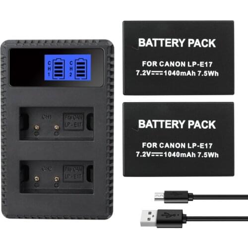 LP-E17 LP E17 E17 Battery for Canon EOS M3 M6 T6i T6s 750D 760D 200D 800D 8000D Kiss X8i Camera Batteries Charger LP E17