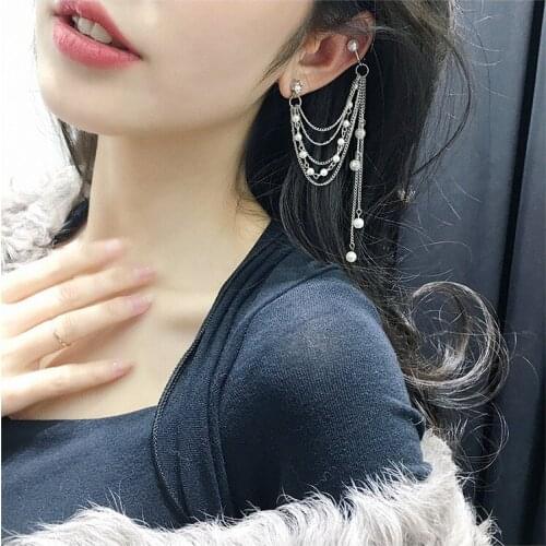 Aretes de mujer modernos 2018 new design integrated earrings tassel earrings generous minimalist Korean earrings for women