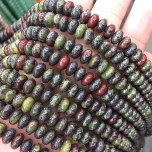 5x8mm rondelle dragon blood jasper stone beads natural gemstone beads DIY loose beads for jewelry making strand 15" wholesale
