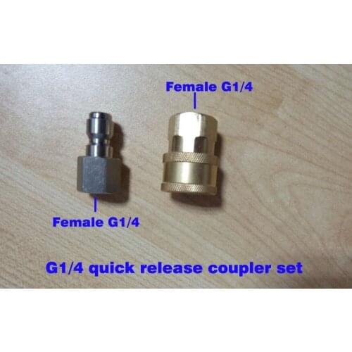 High quality G1/4 quick release coupler chuck adaptor with female connector for car washer gun hose