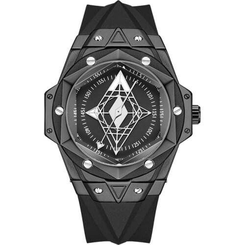 2021 New Mens Watch Leather Strap Hollow Quartz Watch Personality Luxury Creative Watch mens watches