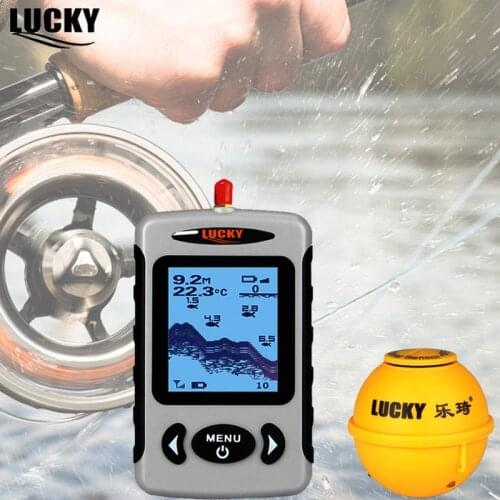 FFW718LA Wireless Portable Fish Finder Sonar Sensor 45M/135FT 125KHz Frequency Echo Sounder Fishfinder for Lake Sea River B5