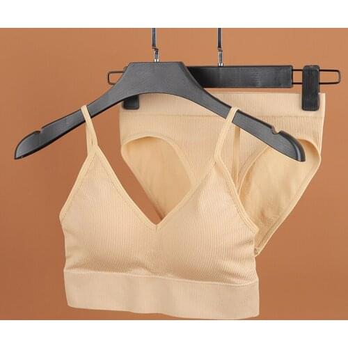 Hot Sale Girls Underwear Camisole Tube Womens Top Wrapped Chest No Steel Ring Gathered Thin Sports Beauty Back Bra Set