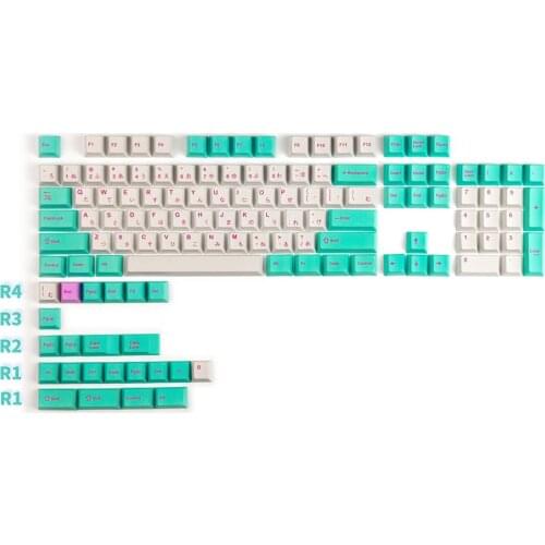 Grey Green Japanese Keycaps For Cherry Mx Gateron Switch Mechanical Keyboard 60 61 68 87 96 104 108 Cherry Profile PBT Key Caps