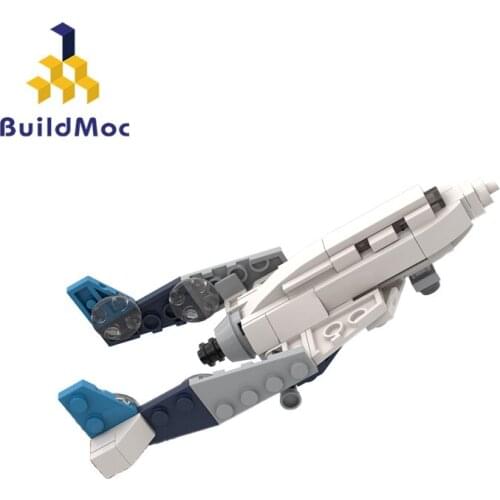 Buildmoc City Space Galactic Spaceship Plane 77PCS MOC Model Building Blocks Toys for Children DIY Space Toy Kids Gifts