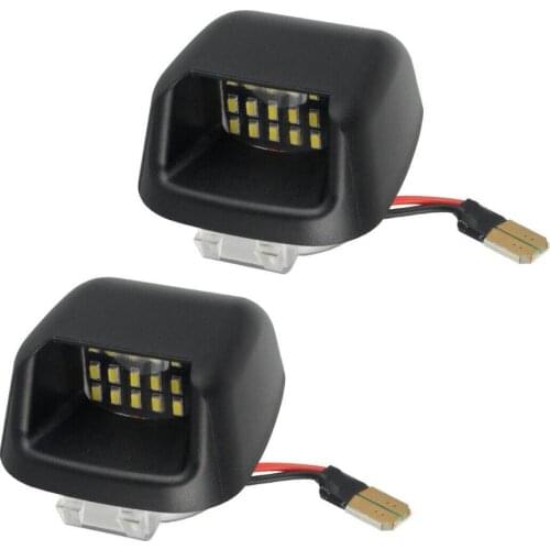 2pcs Led License Plate Light Lamp Housing For Nissan Frontier With White Bracket