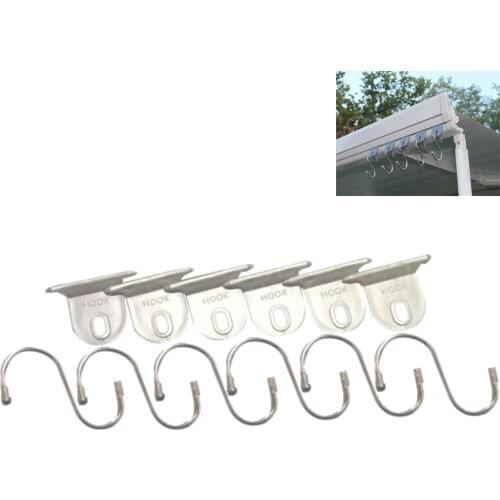 6pcs aluminum alloy Car Seat Back Storage Hook Vehicle Headrest Organizer Hanger Storage Hook for Caravan RV Awings Camper