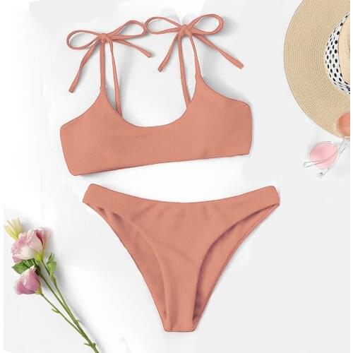 Womens Bikini High Waisted Tummy Control Two Piece Swimsuit Swimwear 2021 Girl Beach Bathing Suit Woman Fashion Swimwear L3